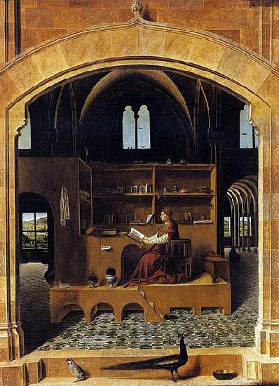 Antonello da Messina St Jerome in his Study china oil painting image